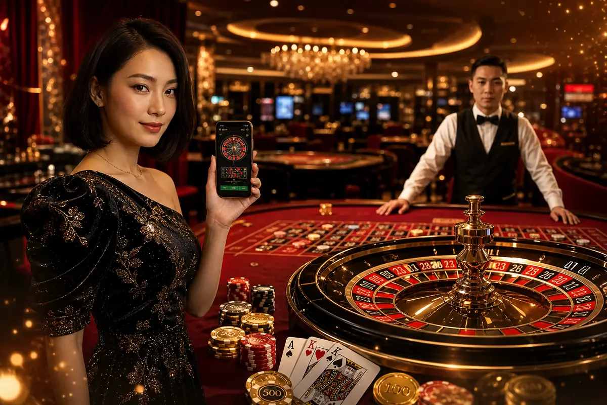 rjbet Casino dealer baccarat meja langsung